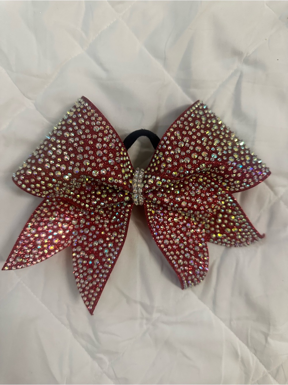 Red Rhinestone Cheer Bow - Picture 1 of 2